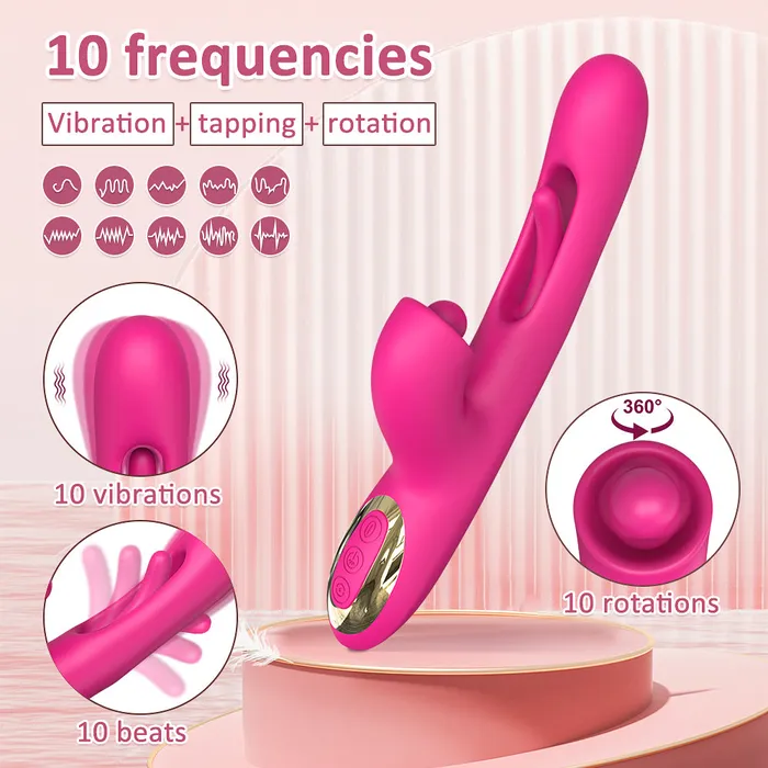 Popper Spinning Clit Teaser and Tapping GSpot Vibrator Touch Honey Vibrators