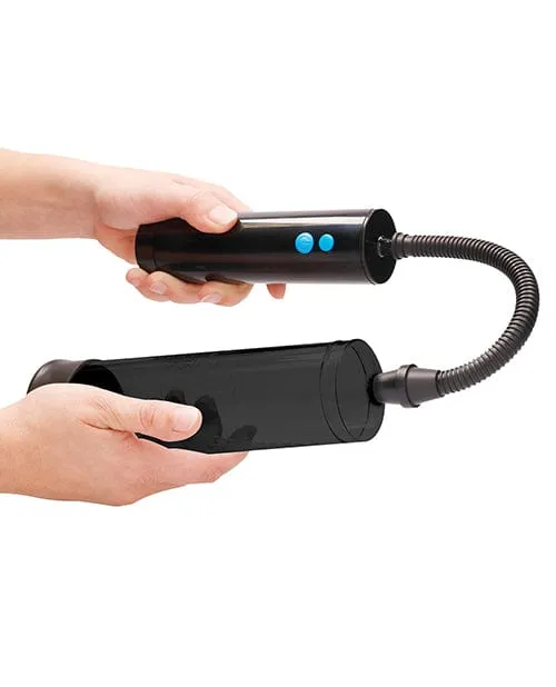 Shots America Male Sex Toys Shots Pumped Rechargeable Extreme Power Pump with Free Silicone Cock Ring Black