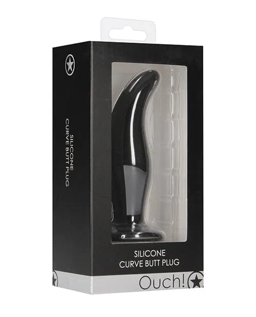 Shots Ouch Curve Butt Plug Black Shots America Anal