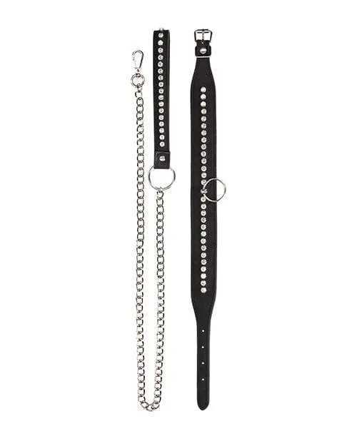 Shots Ouch Diamond Studded Collar with Leash Black Shots America Anal Shots Ouch Diamond Studded Collar with Leash Black Shots America Anal