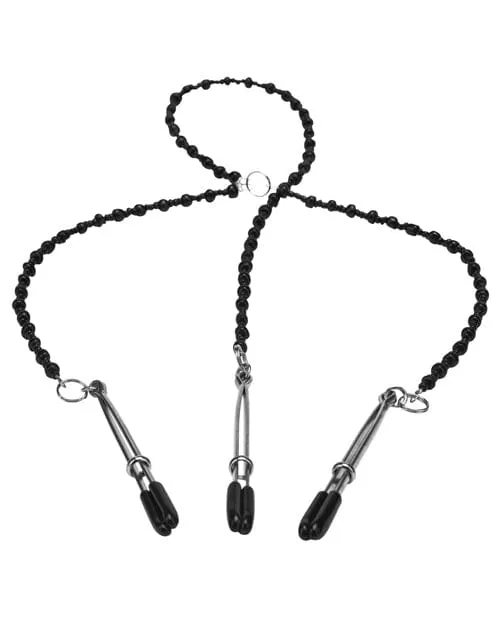 St Rubber Anal Steamy Shades Ystyle Deluxe Beaded Nipple Clamps BlackSilver St Rubber Anal Steamy Shades Ystyle Deluxe Beaded Nipple Clamps BlackSilver