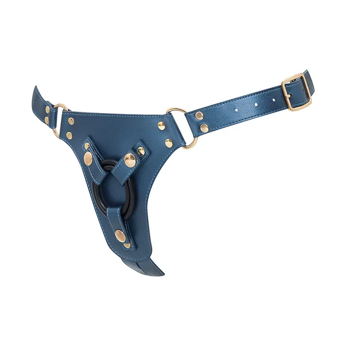 StrapOnMe Leatherette Harness Generous One Size Blue StrapOnMe Female Sex Toys