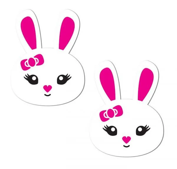 The Pleasure Parlor Vibrators White Rabbit with Pink Bow Nipple Pasties