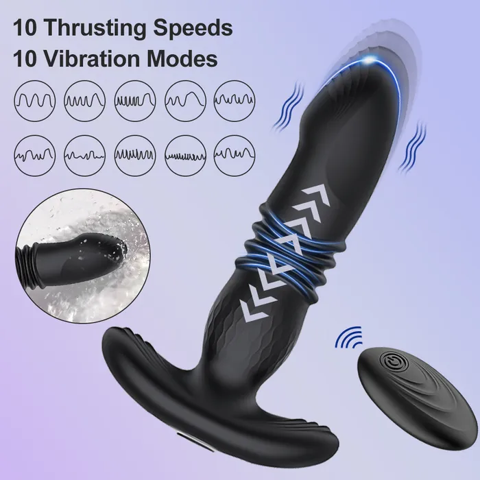 Touch Honey Prostate Thrusting Vibration Butt Plug with Remote Control A1 Male Sex Toys Touch Honey Prostate Thrusting Vibration Butt Plug with Remote Control A1 Male Sex Toys
