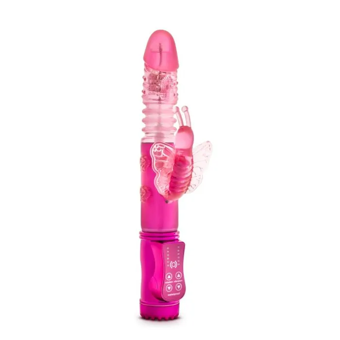 Vibrators Blush Novelties Sexy Things Butterfly Thruster Mini Fuchsia