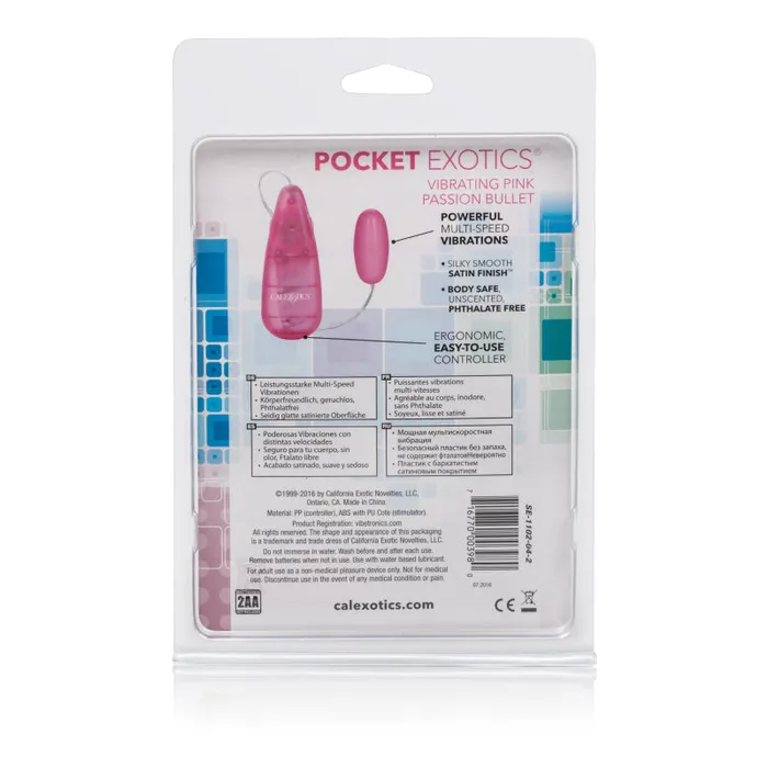 Vibrators CalExotics Pocket Exotics Bullet Pink Passion Vibrators CalExotics Pocket Exotics Bullet Pink Passion