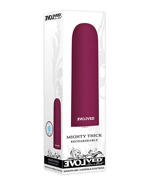Vibrators Evolved Mighty Thick Bullet Burgundy Evolved Novelties