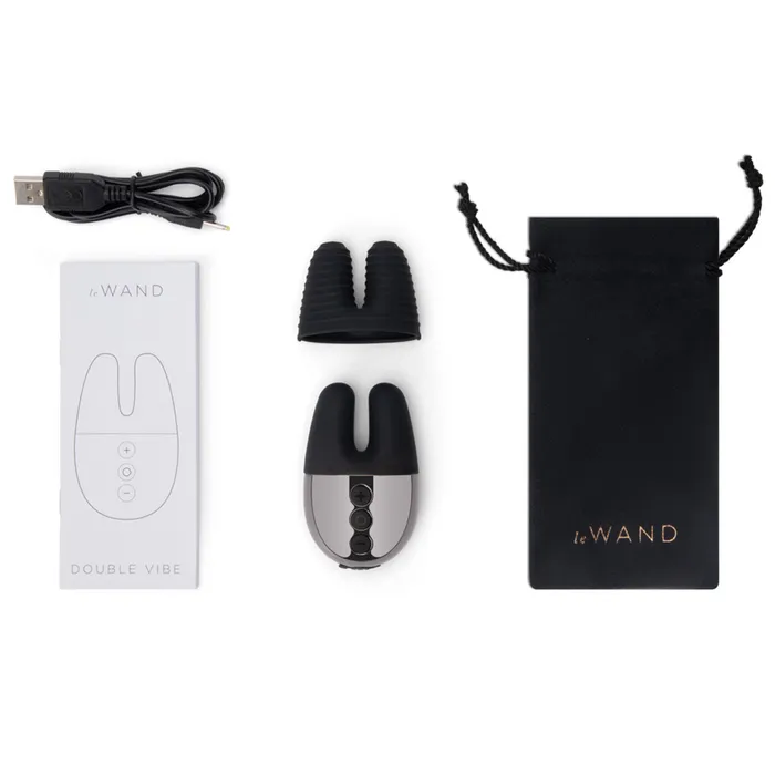 Vibrators Le Wand Chrome Double Vibe Black Le Wand