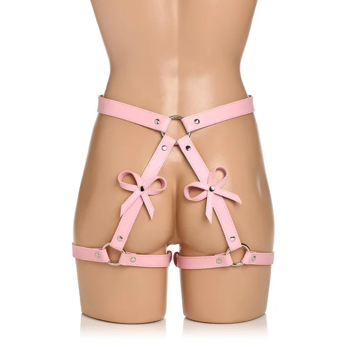 XR Brand Couples Bondage Harness with Bows ML Pink