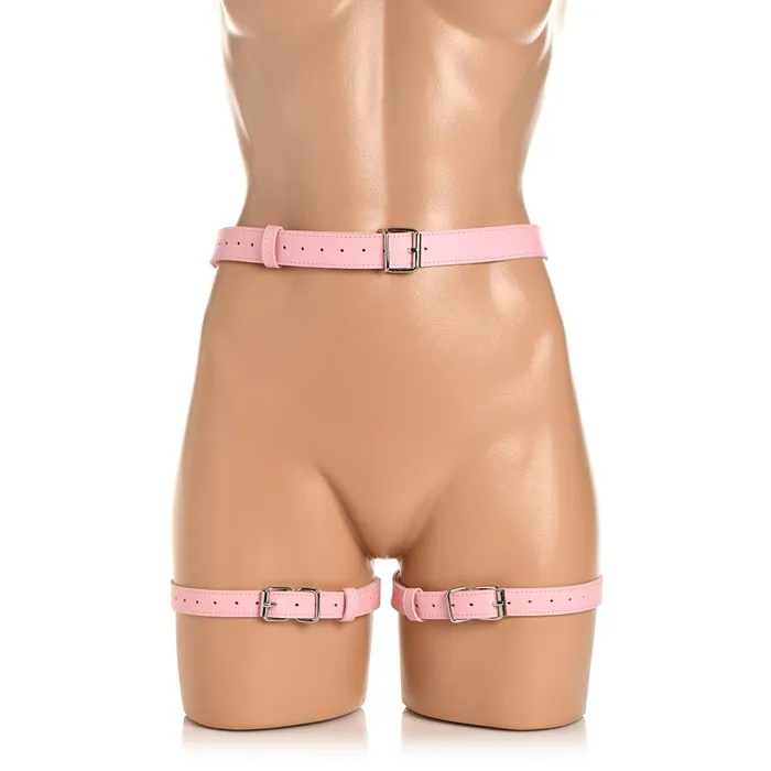 XR Brand Couples Bondage Harness with Bows ML Pink