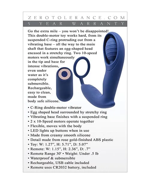 Zero Tolerance Extra Mile C Ring Vibrator Blue Zero Tolerance Anal Zero Tolerance Extra Mile C Ring Vibrator Blue Zero Tolerance Anal