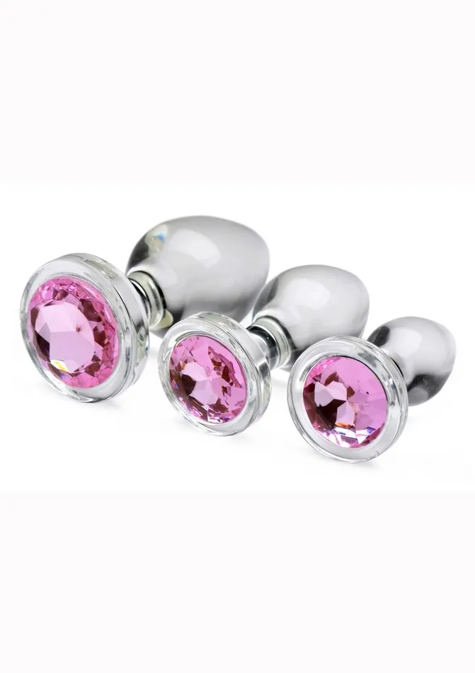 Anal Booty Sparks Booty Sparks Pink Gem Glass Anal Plug