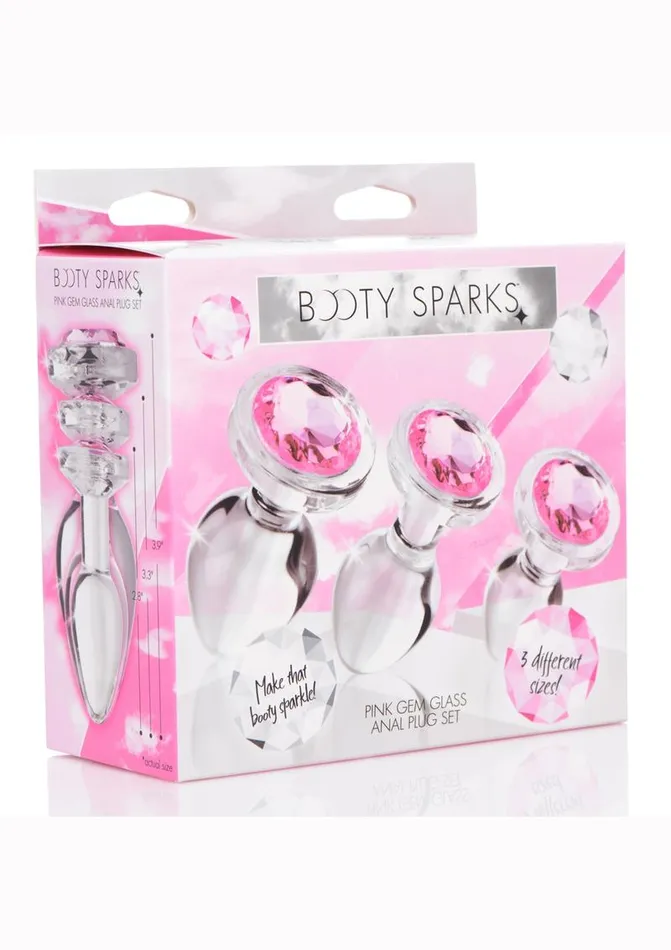 Anal Booty Sparks Booty Sparks Pink Gem Glass Anal Plug