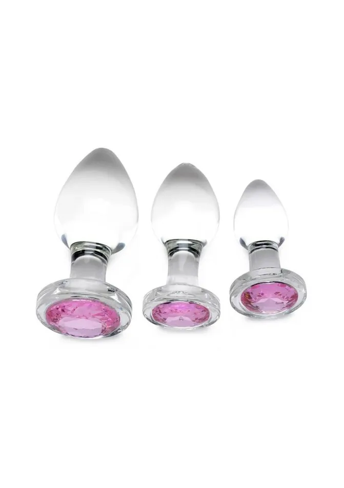 Anal Booty Sparks Booty Sparks Pink Gem Glass Anal Plug