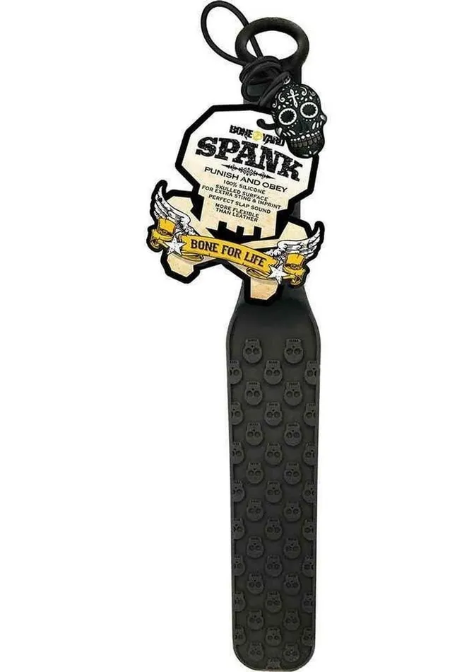 Boneyard Male Sex Toys Boneyard The Spank Silicone Skull Textured Paddle