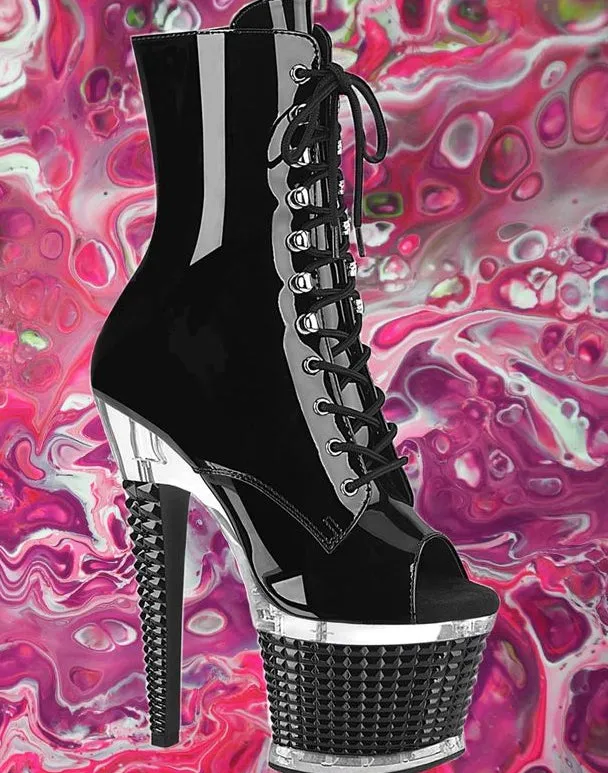 Boots Open Toe Mid Calf 7 inch heels Pleaser Anal