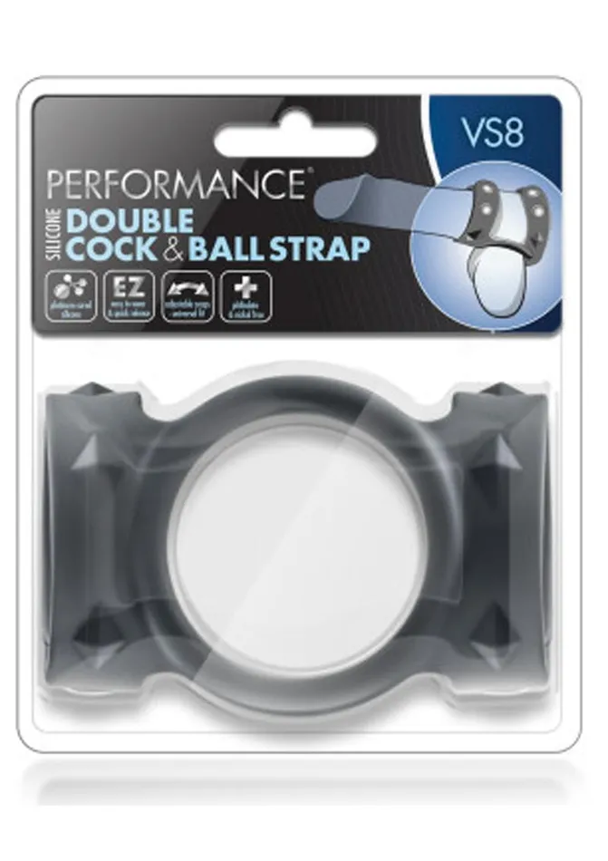 Dildos Performance Performance Vs8 Silicone Double Cock and Ball Strap