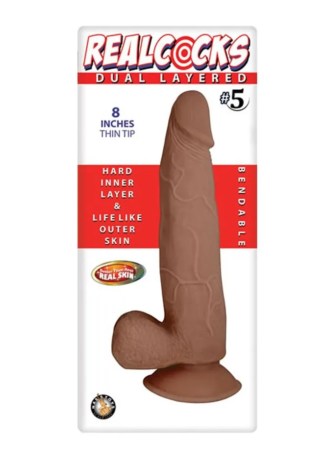 Dildos Realcocks Realcocks Dual Layered 5 Bendable Dildo Thin Tip Dildos Realcocks Realcocks Dual Layered 5 Bendable Dildo Thin Tip