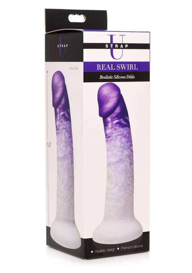Dildos STRAP U Strap U Real Swirl Realistic Silicone Dildo