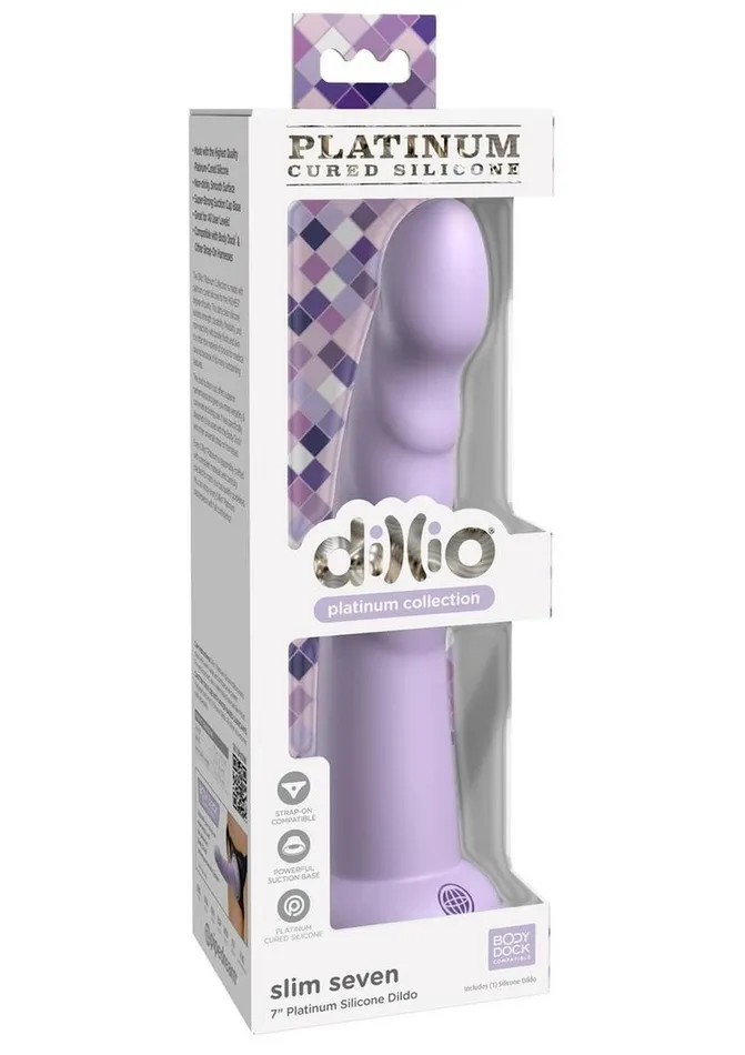Dillio Dildos Dillio Platinum Slim Seven Silicone Dildo