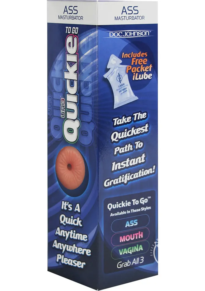 Doc Johnson Male Sex Toys Quickie to Go Ultraskyn Masturbator Butt