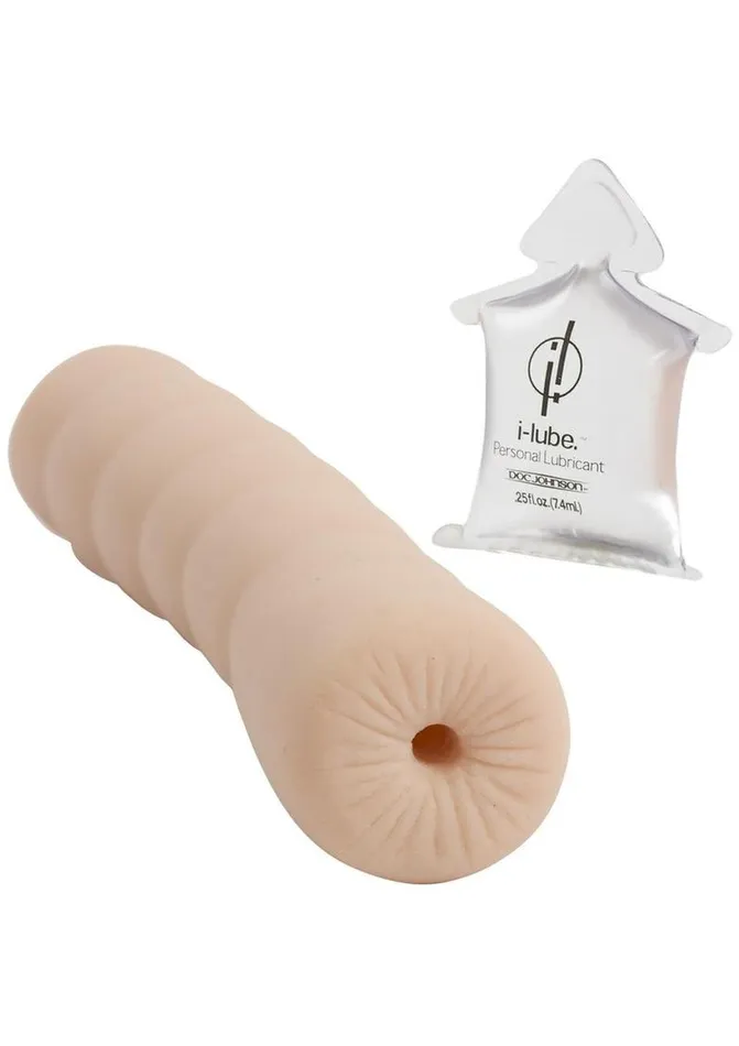 Doc Johnson Male Sex Toys Quickie to Go Ultraskyn Masturbator Butt