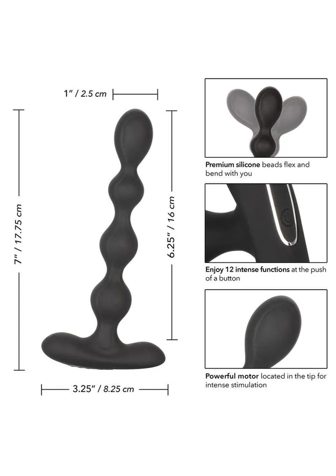 Eclipse Anal Eclips Slender Beads Silicone Flexible USB Rechargeable Anal Beads Probe Waterproof