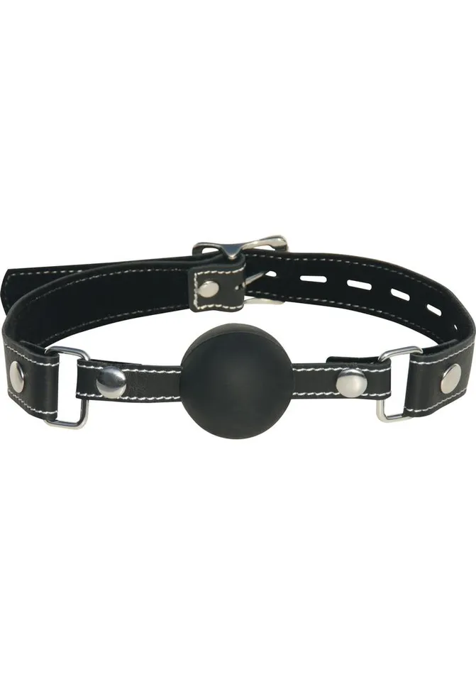 Edge Silicone Ball Gag with Adjustable Leather Strap Edge Male Sex Toys