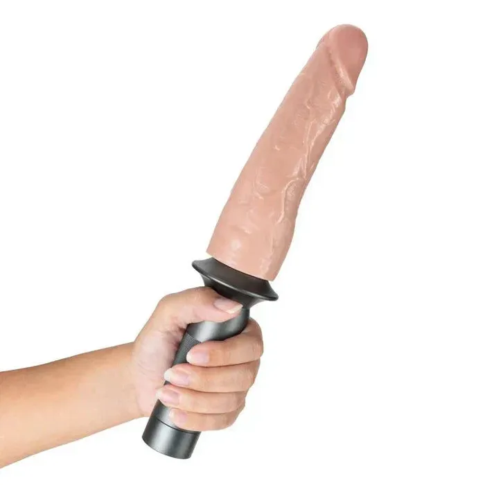 Female Sex Toys Blush Blush Lock On Karbonite Realistic 775 in Dildo with Handle Suction Cup Adapter