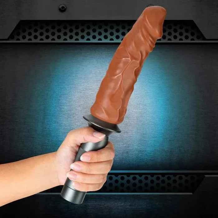 Female Sex Toys Blush Blush Lock On Karbonite Realistic 775 in Dildo with Handle Suction Cup Adapter
