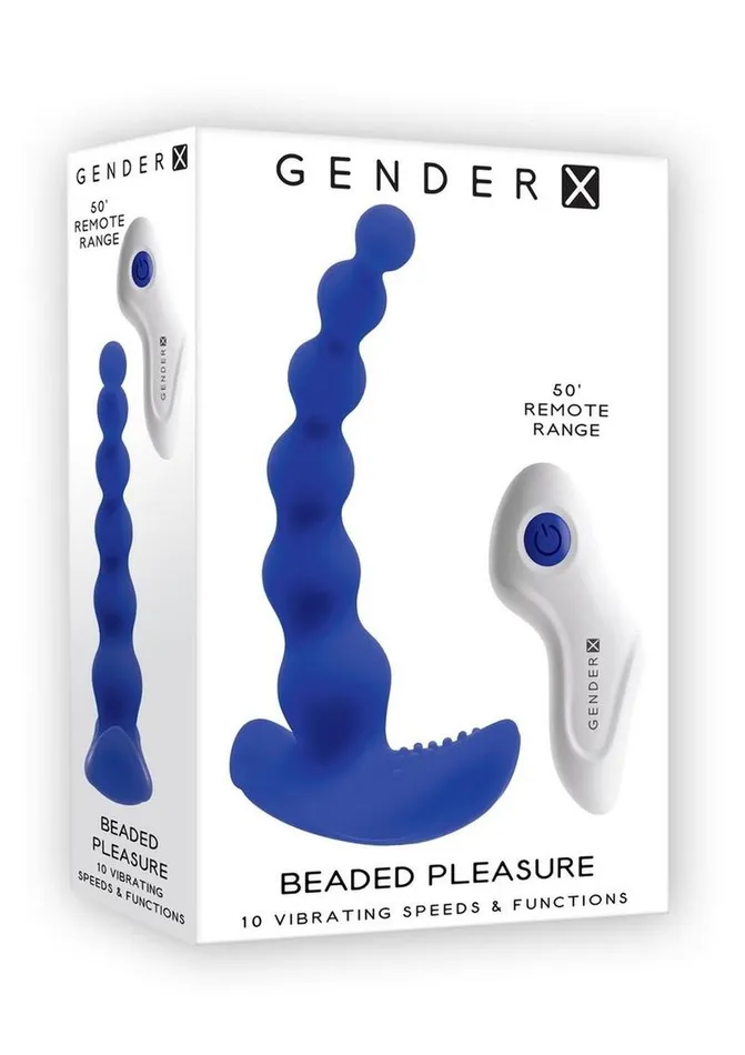 Gender X Female Sex Toys Gender X Beaded Pleasure Rechargeable Silicone Probe with Remote Control