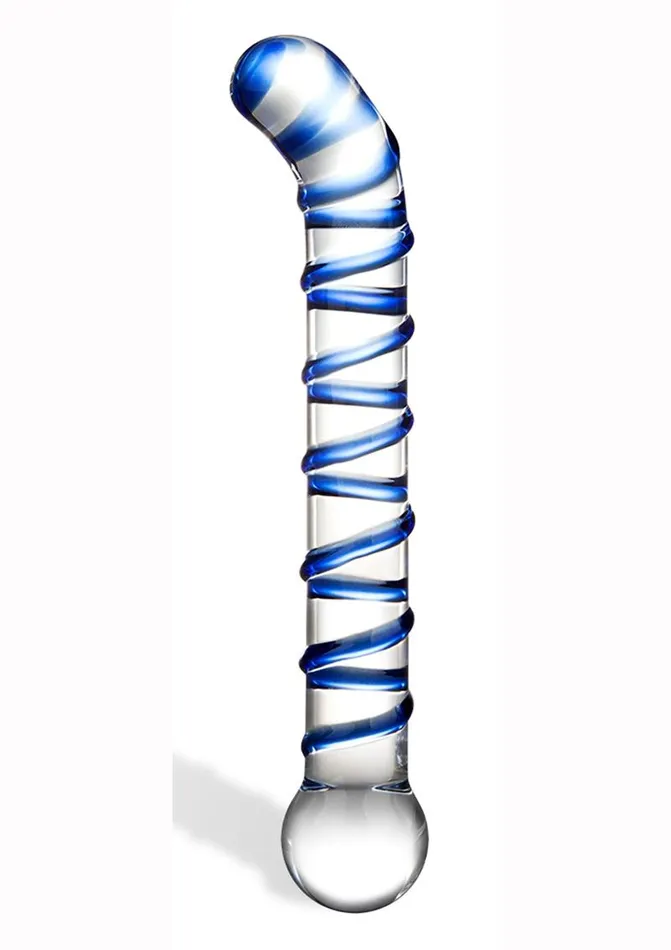 Glas Glas Mr Swirly GSpot Glass Textured Dildo Dildos