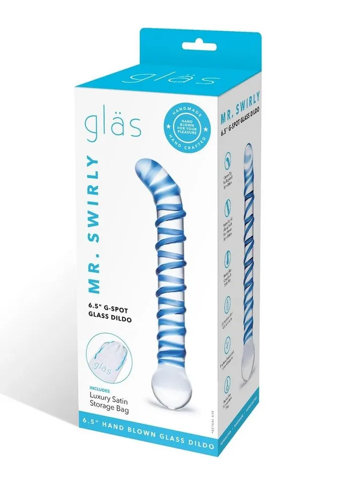 Glas Glas Mr Swirly GSpot Glass Textured Dildo Dildos