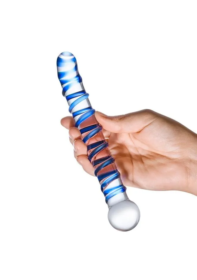 Glas Glas Mr Swirly GSpot Glass Textured Dildo Dildos