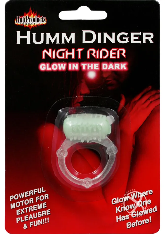 Hott Products Female Sex Toys Humm Dinger Night Rider Vibrating Cockring
