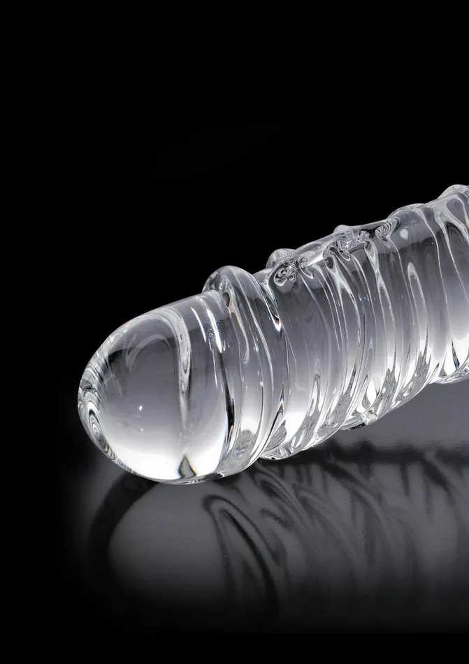 Icicles Dildos Icicles No 63 Textured Glass Dildo with Balls Icicles Dildos Icicles No 63 Textured Glass Dildo with Balls
