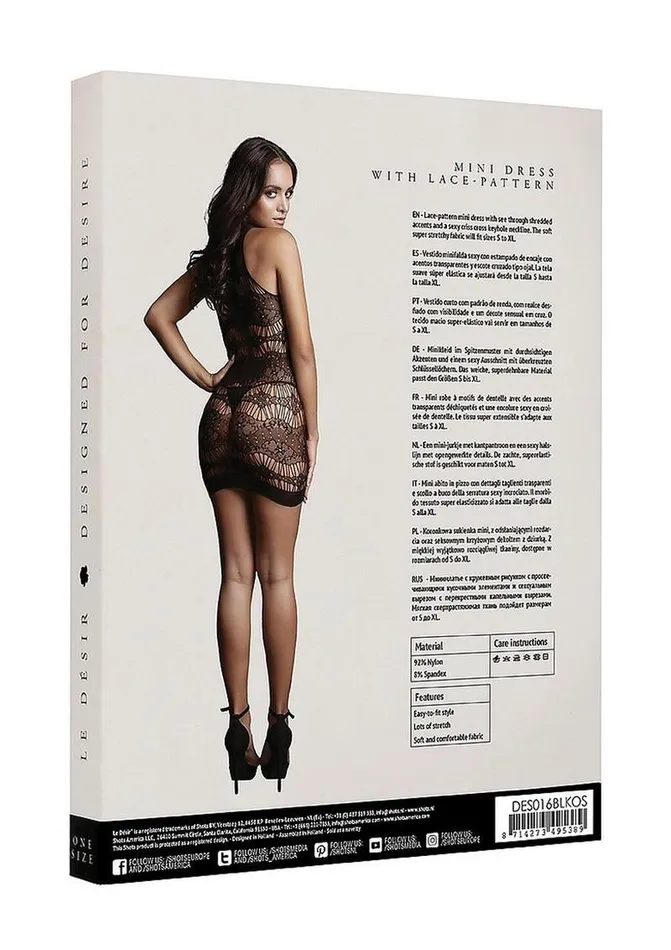 Le Desir Criss Cross Neck Mini Dress Le Desir Female Sex Toys