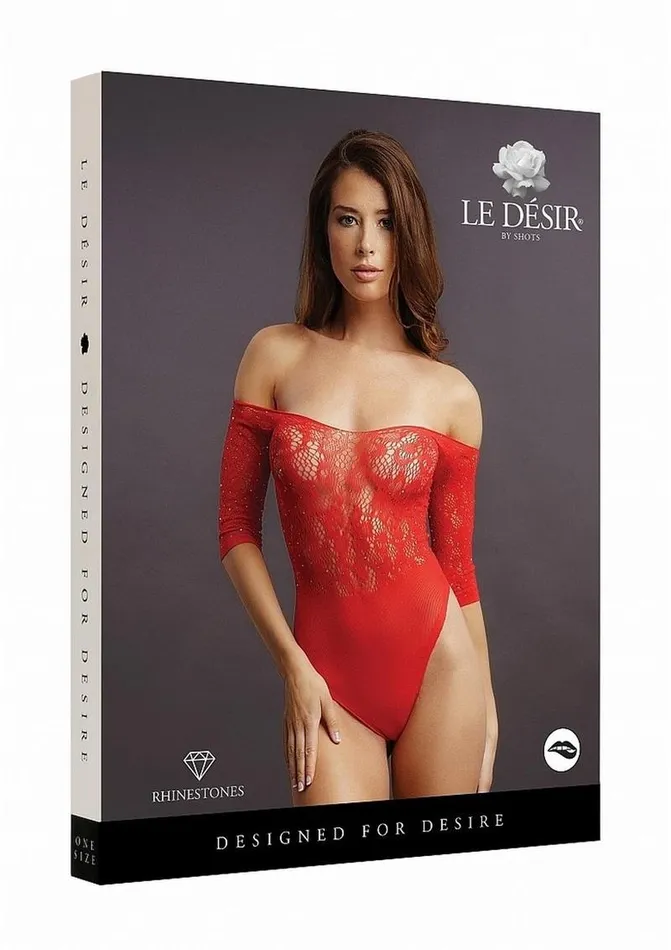 Le Desir Crotchless Rhinestone Teddy Le Desir Vibrators