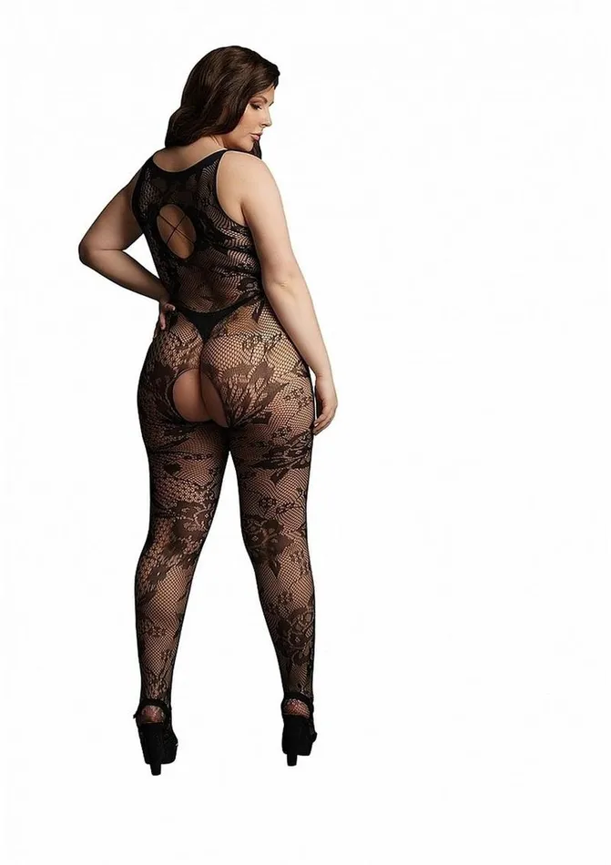Le Desir Le Desir Criss Cross Neck Bodystocking Bodystockings Playsuits