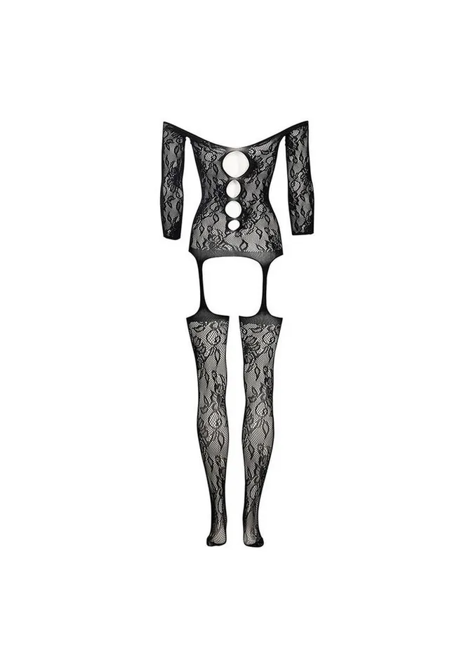 Le Desir Le Desir Criss Cross Neck Bodystocking Bodystockings Playsuits