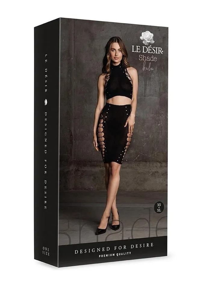 Le Desir Le Desir Shade Kala Xxxvii Two Piece with Turtleneck Crop Top and Skirt Male Sex Toys