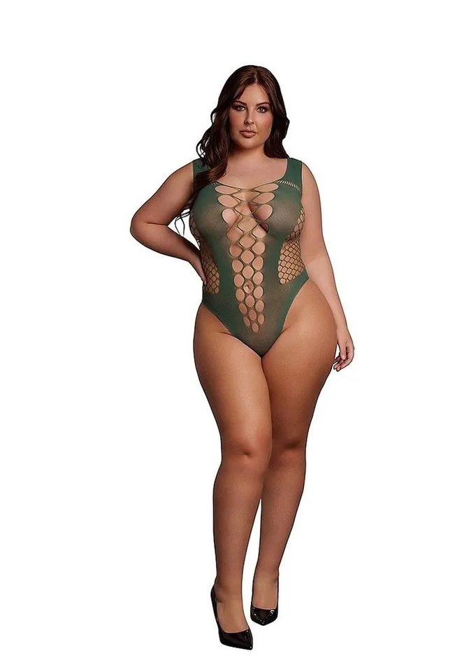 Le Desir VNeck Teddy with Opaque Panels Le Desir Male Sex Toys
