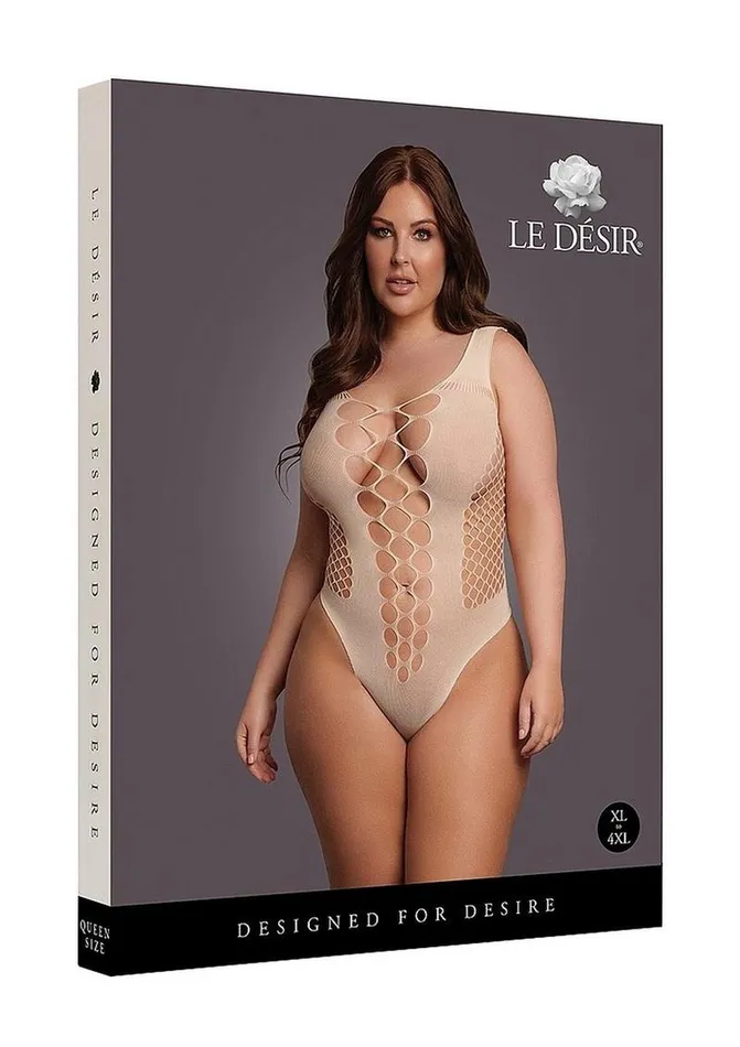 Le Desir VNeck Teddy with Opaque Panels Le Desir Male Sex Toys