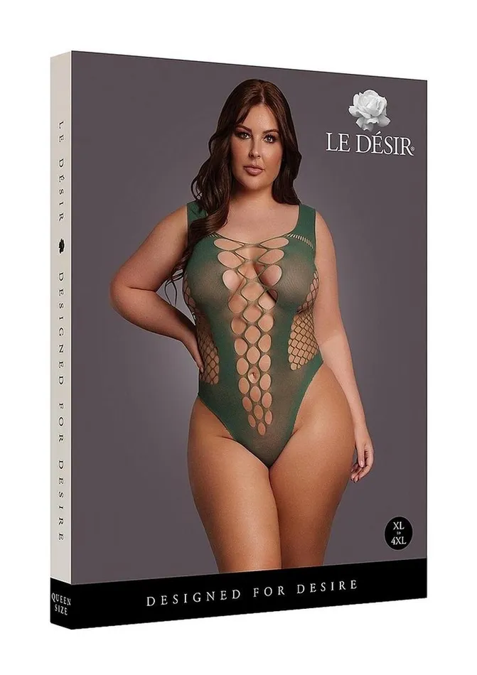 Le Desir VNeck Teddy with Opaque Panels Le Desir Male Sex Toys