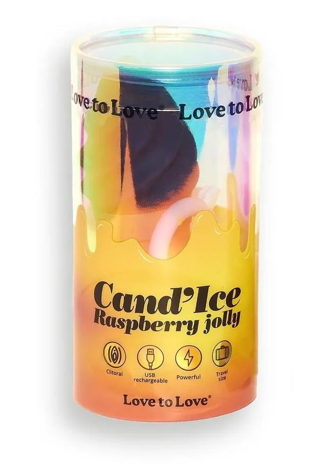 Love to Love Candice Rechargeable Silicone Clitoral Stimulator Raspberry Jolly Female Sex Toys