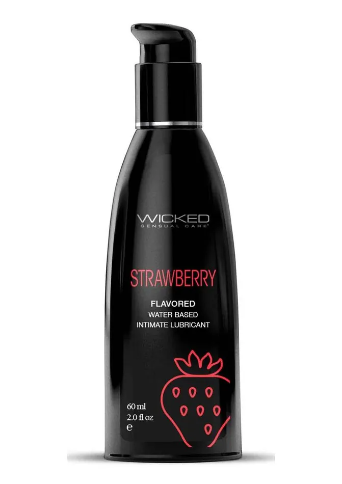 Lubricants Wicked Aqua Wicked Aqua Water Based Flavored Lubricant Strawberry