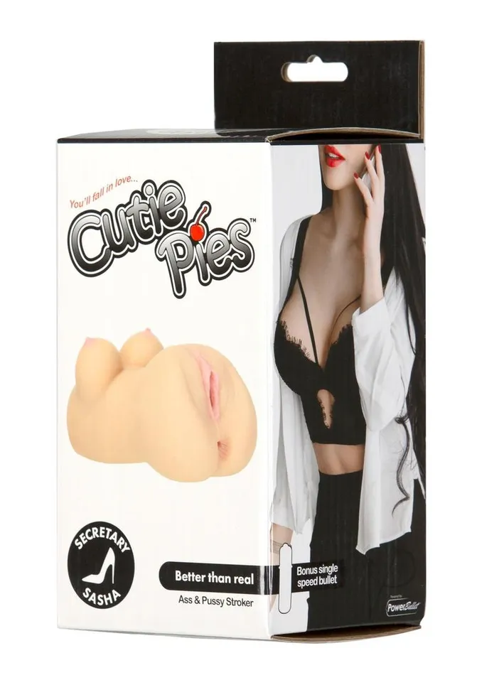 Male Sex Toys Cutiepies Secretary Sasha Vagina Stroker with Powerbullet CutiePies