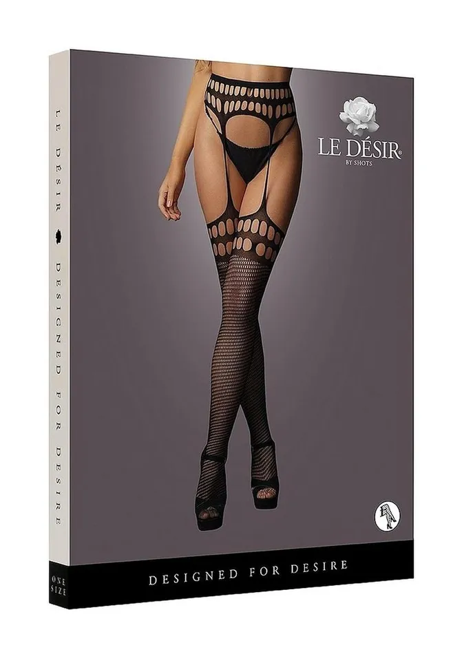 Male Sex Toys Le Desir Garterbelt Stockings with Open Design Le Desir