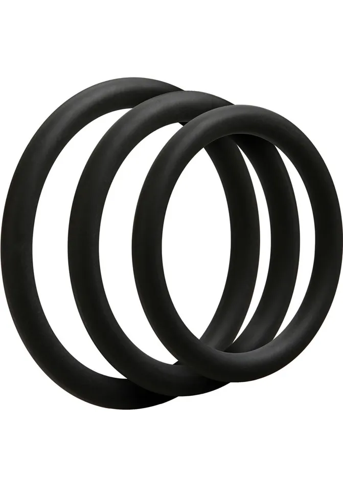 Male Sex Toys OptiMALE Optimale 3 CRing Set Silicone Cock Ring Thin