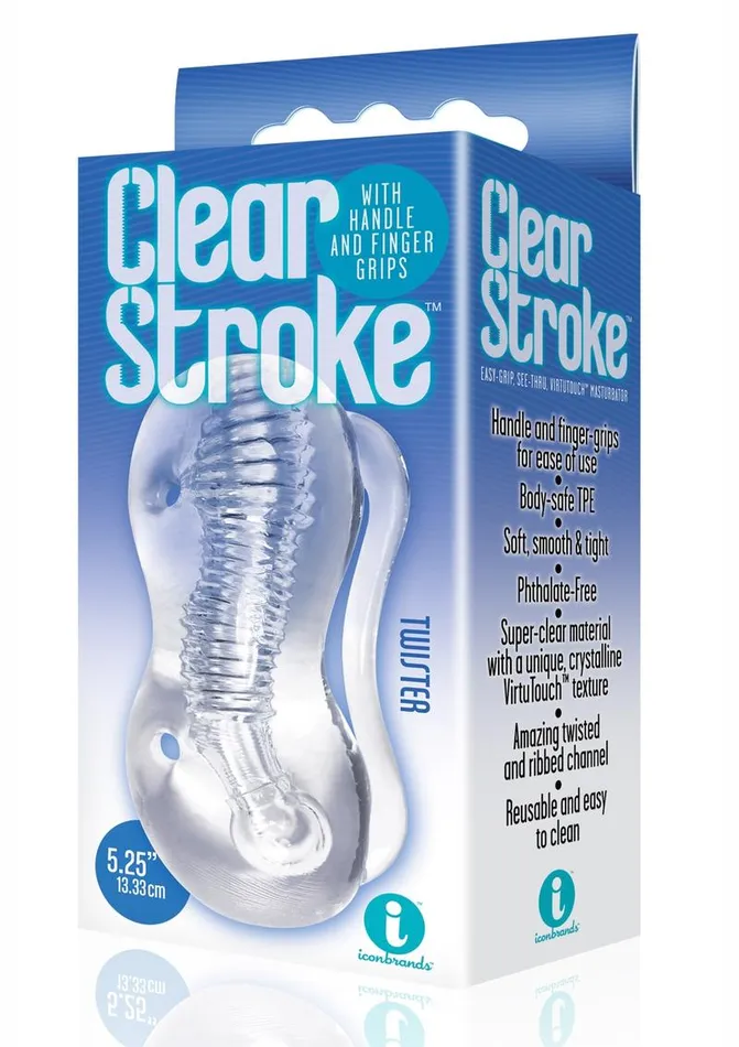 Male Sex Toys THE 9S The 9s Clear Stroke Twister Masturbator